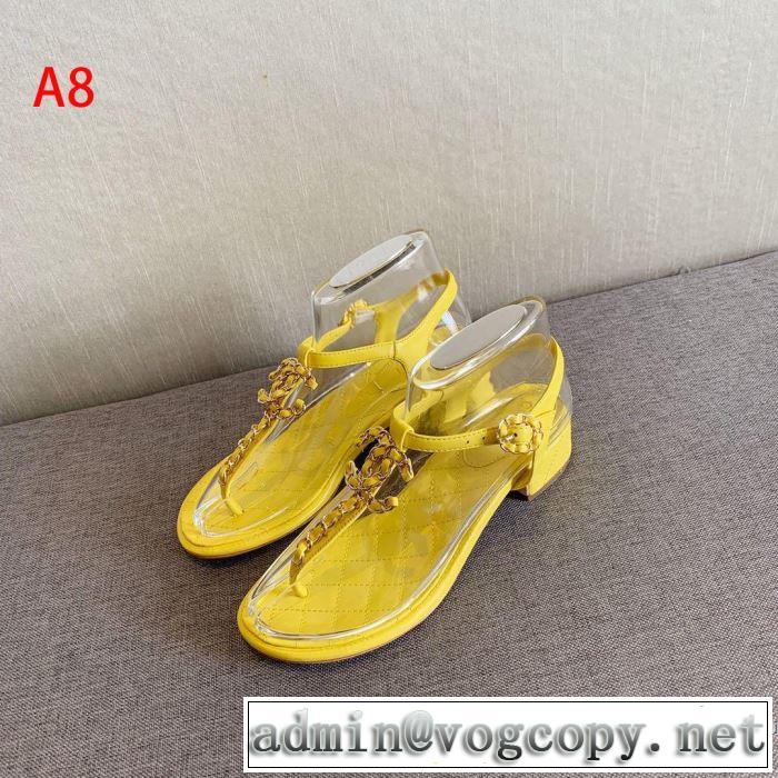 夏に良く似合うちょっと新品 CH CH サンダル 多色可選 2019春夏人気トレンドアイテム