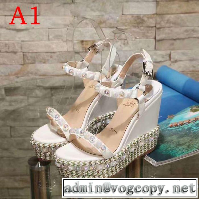 大人可愛いスタイル 2019年春夏流行ファッション クリスチャンルブタン Christian Louboutin サンダル 4色可選