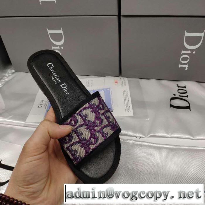 2019春夏も引き続きトレンド ディオール DIOR スリッパ 4色可選 春夏のトレンドアイテム