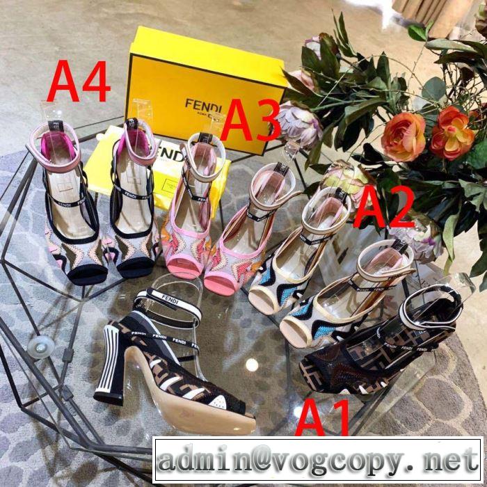 4色可選 サンダル 春夏シンプルファッションでOK！春夏の流行り2019新品  フェンディ FENDI
