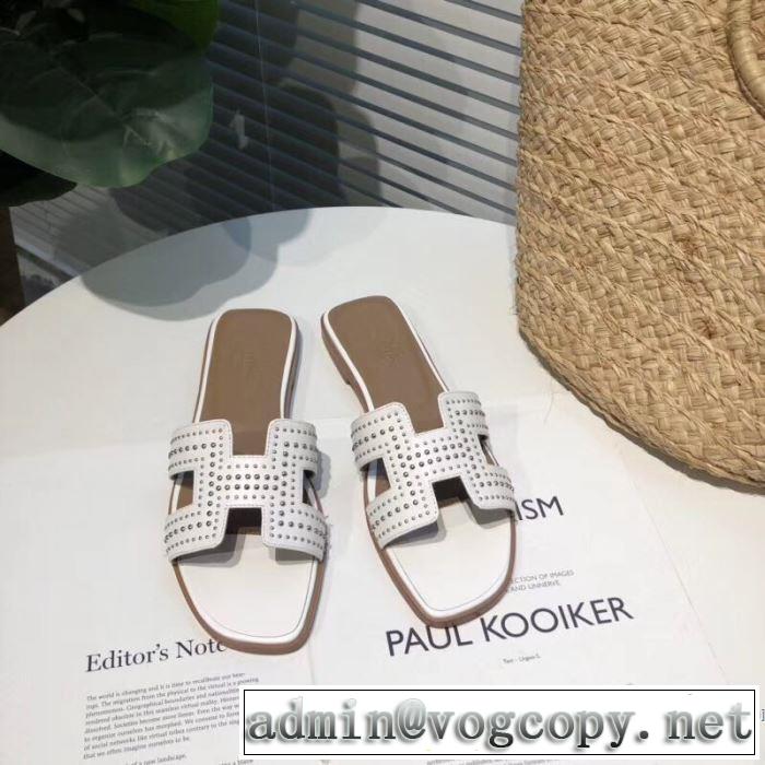 2019春夏も引き続きトレンド 目を引く春夏トップス エルメス HERMES スリッパ 3色可選
