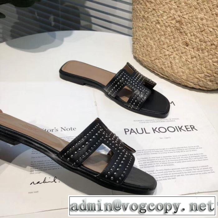 2019春夏も引き続きトレンド 目を引く春夏トップス エルメス HERMES スリッパ 3色可選