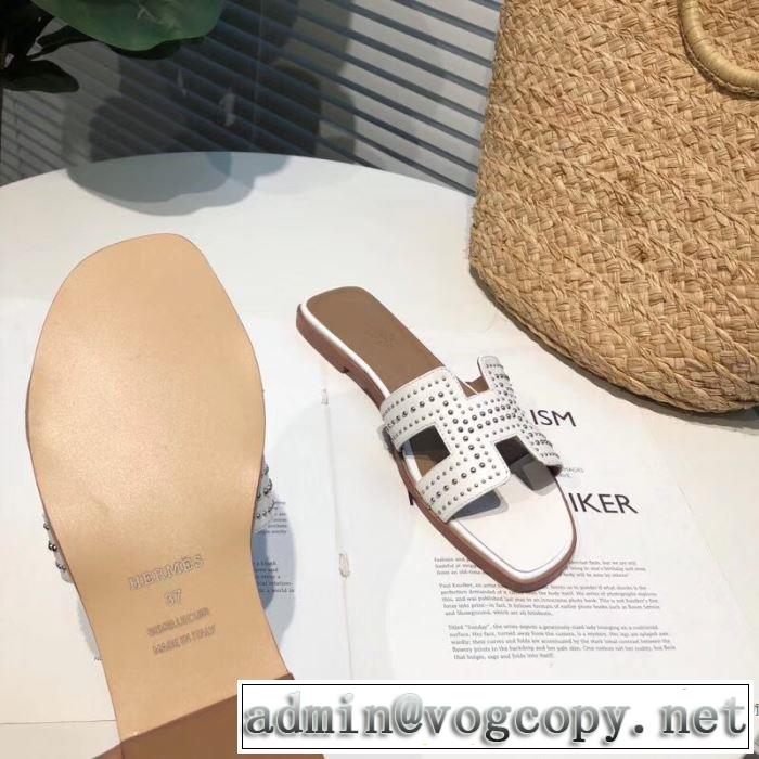 2019春夏も引き続きトレンド 目を引く春夏トップス エルメス HERMES スリッパ 3色可選