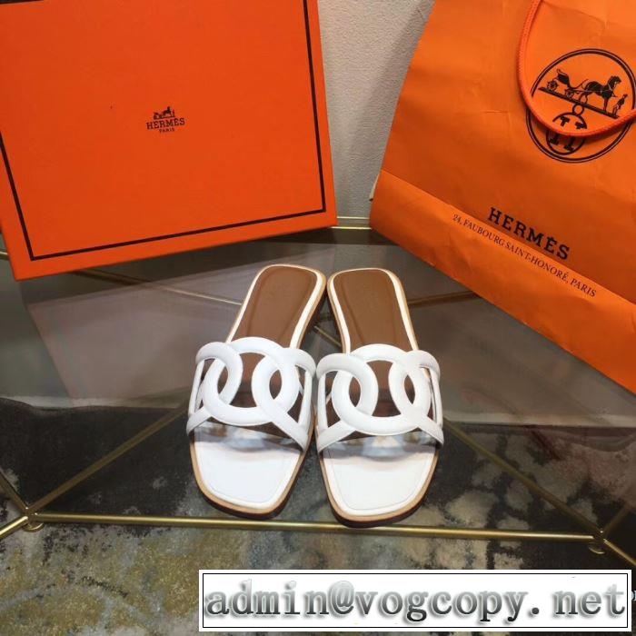 エルメス HERMES スリッパ 2色可選 2019春夏トレンドアイテム  爽やかカジュアル人気