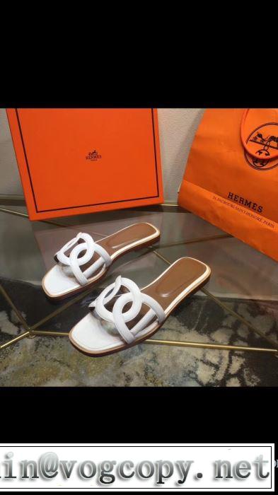 エルメス HERMES スリッパ 2色可選 2019春夏トレンドアイテム  爽やかカジュアル人気
