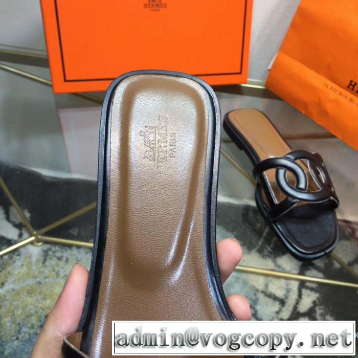 エルメス HERMES スリッパ 2色可選 2019春夏トレンドアイテム  爽やかカジュアル人気