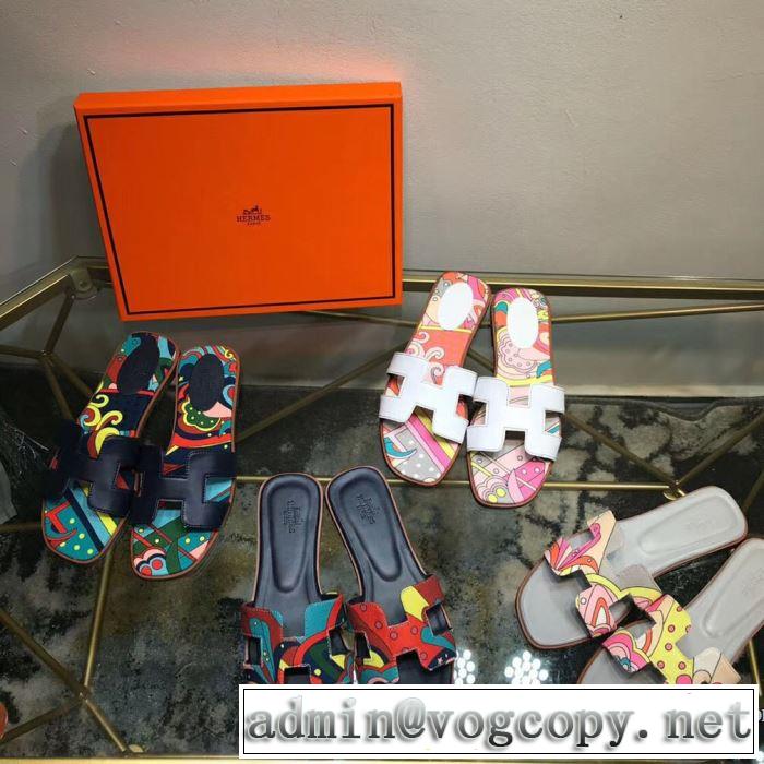 2019SSのトレンド商品 今流行のストリート上品 エルメス HERMES スリッパ 4色可選