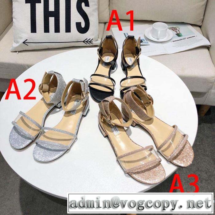 2019春夏も引き続きトレンド ジミーチュウ JIMMY CHOO サンダル 3色可選 春夏のトレンドアイテム