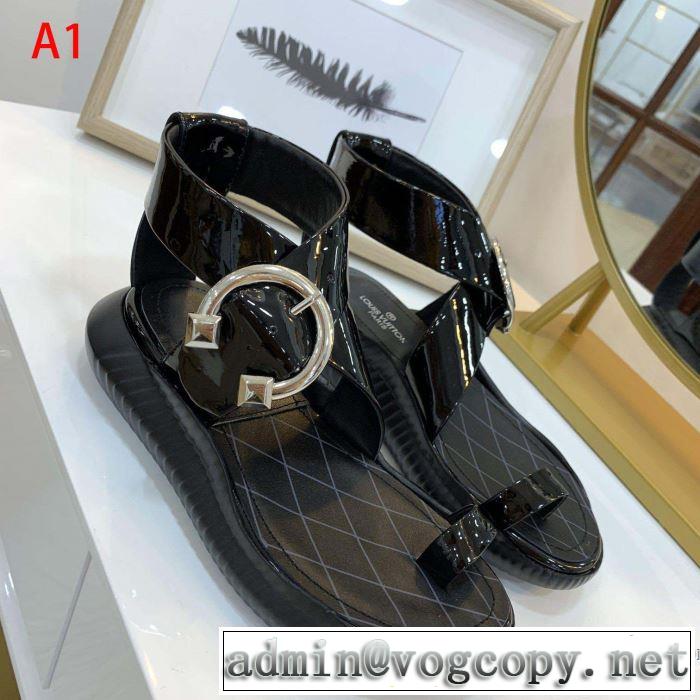 大人の可愛さを引き立て 2019年春夏流行ファッション ルイ ヴィトン LOUIS VUITTON サンダル 2色可選