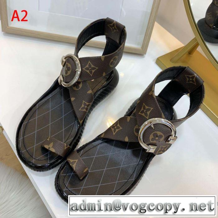 大人の可愛さを引き立て 2019年春夏流行ファッション ルイ ヴィトン LOUIS VUITTON サンダル 2色可選