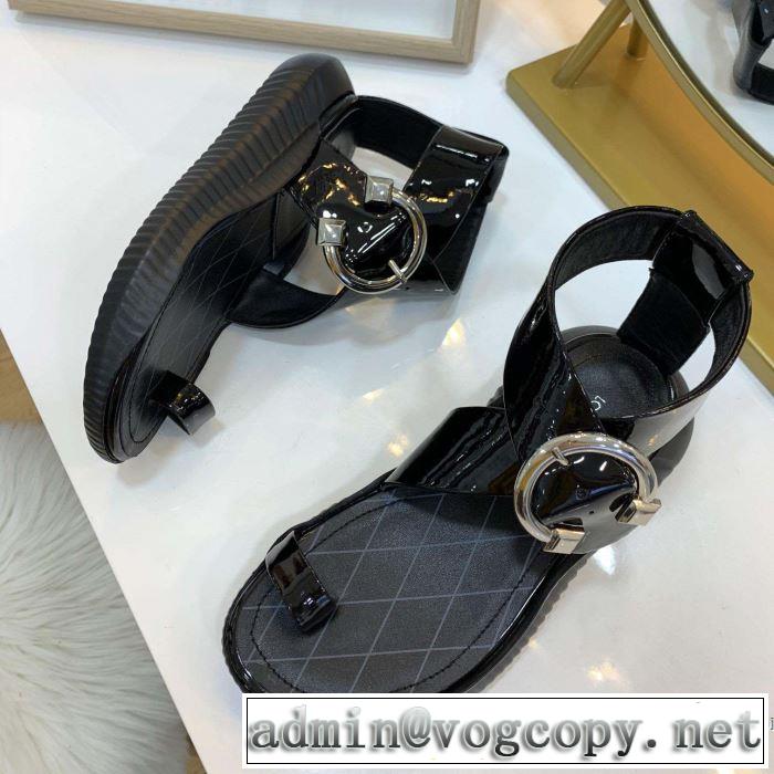 大人の可愛さを引き立て 2019年春夏流行ファッション ルイ ヴィトン LOUIS VUITTON サンダル 2色可選