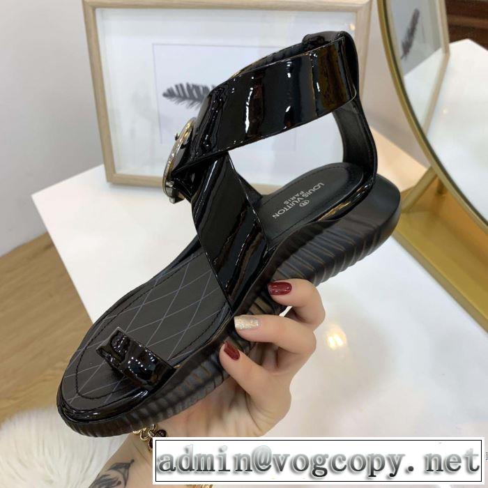 大人の可愛さを引き立て 2019年春夏流行ファッション ルイ ヴィトン LOUIS VUITTON サンダル 2色可選