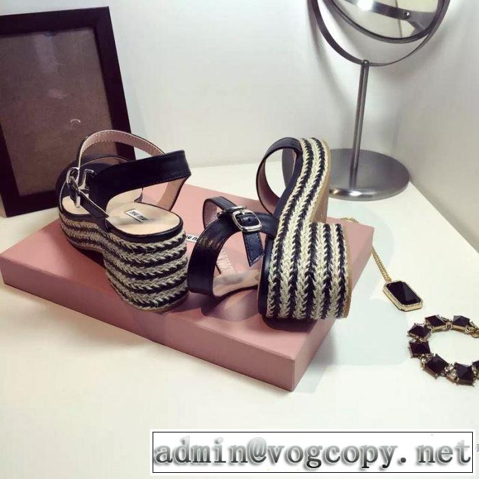 2019春夏の大注目トレンド ミュウミュウ MIUMIU サンダル 多色可選 お洒落トレンド人気