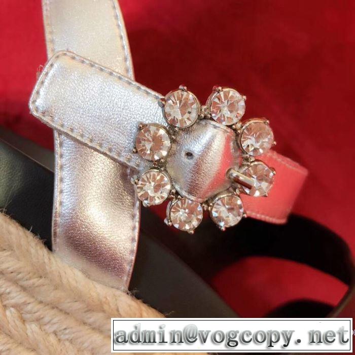 【2019年】夏のファッション 春夏らしい爽やかさ ミュウミュウ MIUMIU サンダル 2色可選