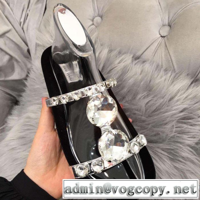 2色可選 サンダル 2019年最新ファッション 今季トレンドの限定アイテム ミュウミュウ MIUMIU