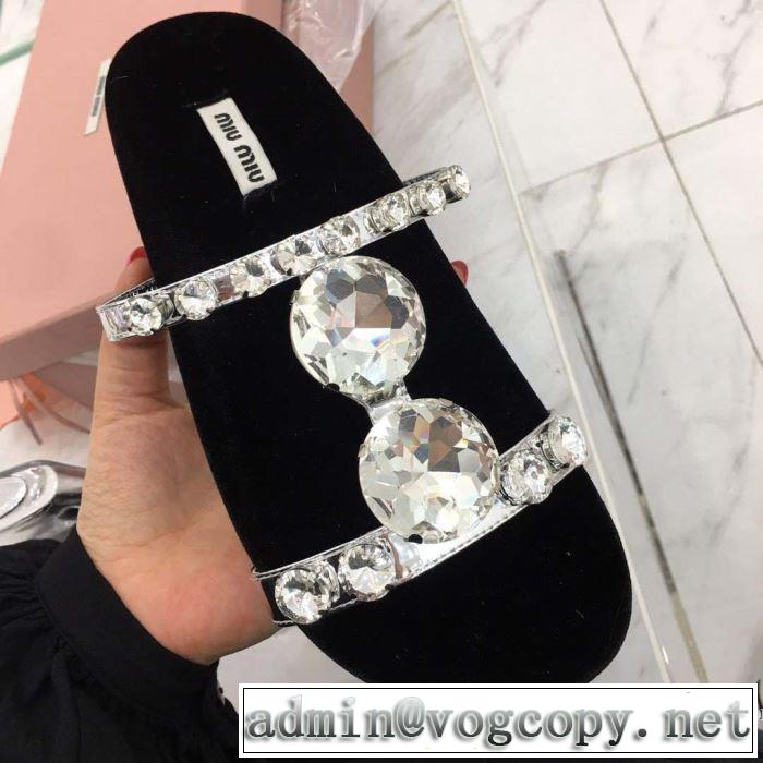 2色可選 サンダル 2019年最新ファッション 今季トレンドの限定アイテム ミュウミュウ MIUMIU