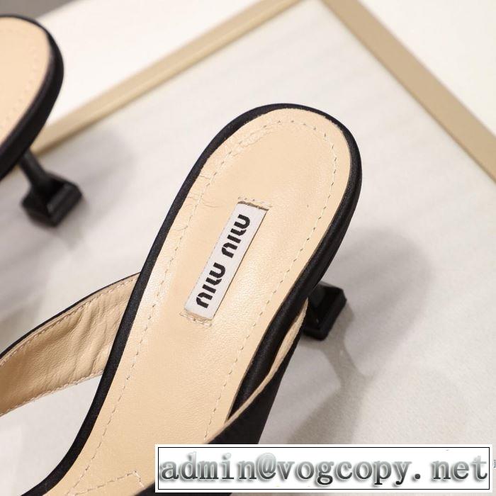 ミュウミュウ MIUMIU サンダル 3色可選 2019年春夏のトレンドアイテム 春夏の流行りトップス