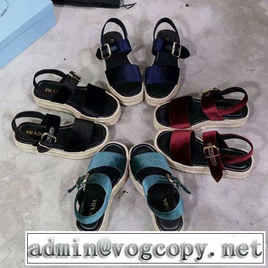 夏に良く似合うちょっと新品 プラダ PRADA サンダル 4色可選 2019春夏人気トレンドアイテム