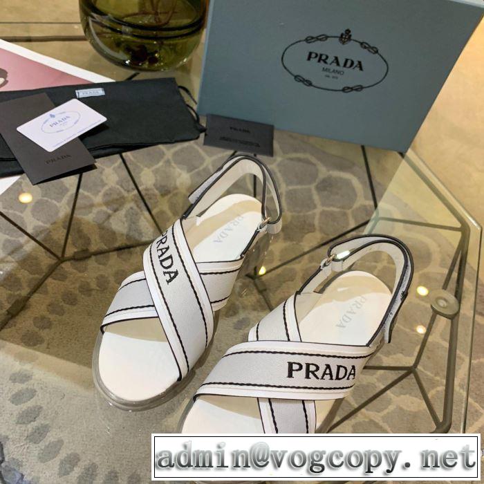 2019春夏の大注目トレンド 春夏シンプルファッションでOK！ プラダ PRADA サンダル 2色可選