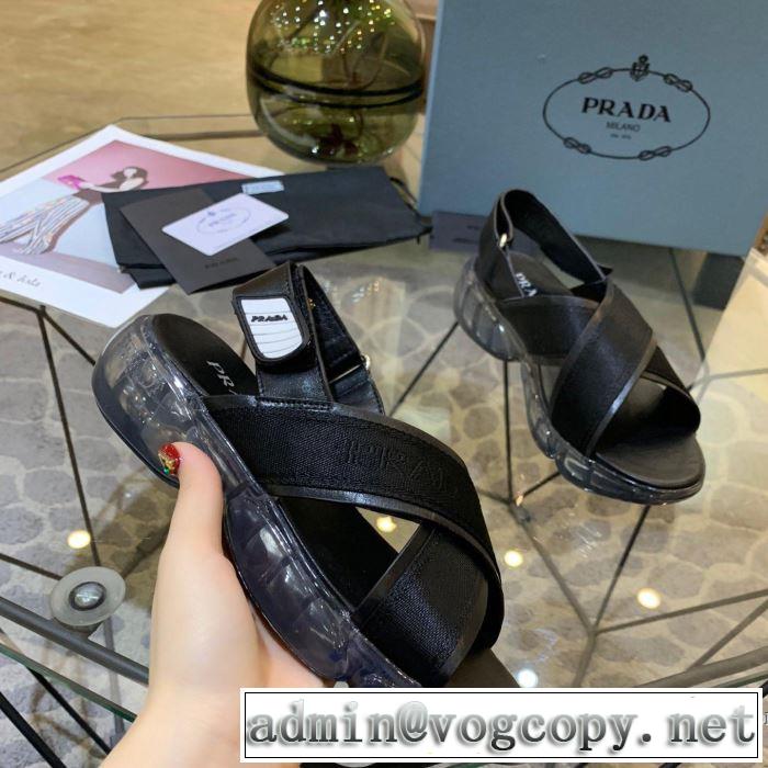 2019春夏の大注目トレンド 春夏シンプルファッションでOK！ プラダ PRADA サンダル 2色可選