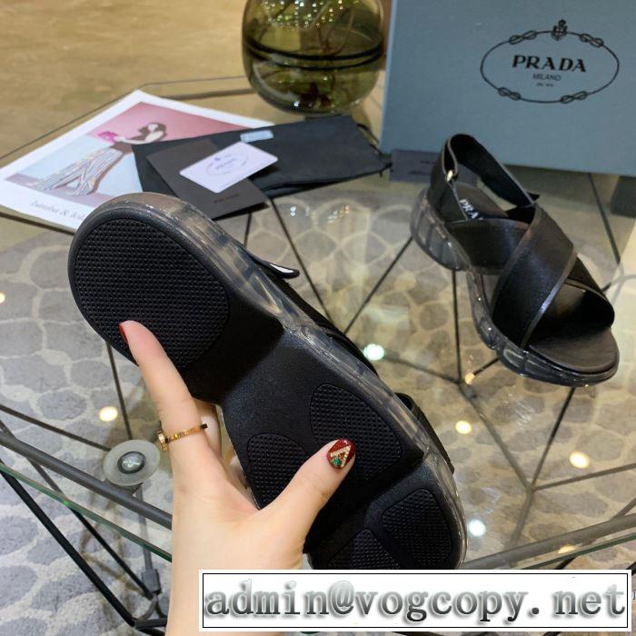 2019春夏の大注目トレンド 春夏シンプルファッションでOK！ プラダ PRADA サンダル 2色可選