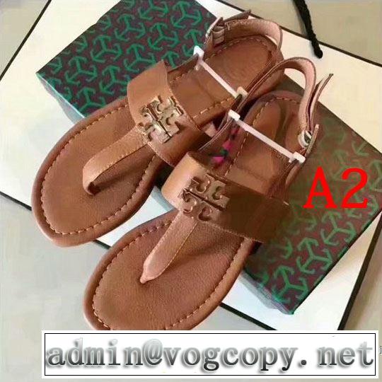 サンダル 4色可選 トリー バーチ Tory Burch 2019春夏トレンドアイテム 春夏！大人カジュアル
