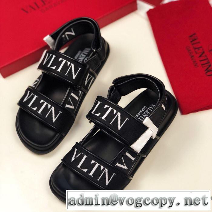 2019夏ファション新品 高級感が好評です ヴァレンティノ VALENTINO サンダル 2色可選 男女兼用