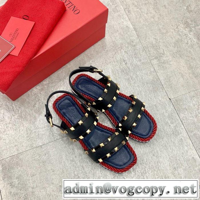 サンダル 3色可選 2019春夏人気トレンドアイテム 海外セレブは大人気 ヴァレンティノ VALENTINO