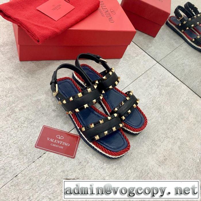 サンダル 3色可選 2019春夏人気トレンドアイテム 海外セレブは大人気 ヴァレンティノ VALENTINO