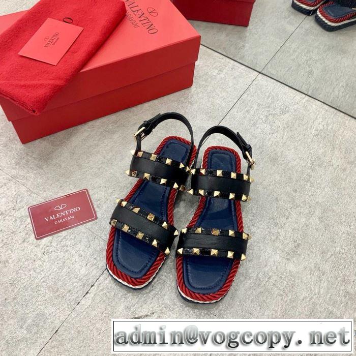 サンダル 3色可選 2019春夏人気トレンドアイテム 海外セレブは大人気 ヴァレンティノ VALENTINO