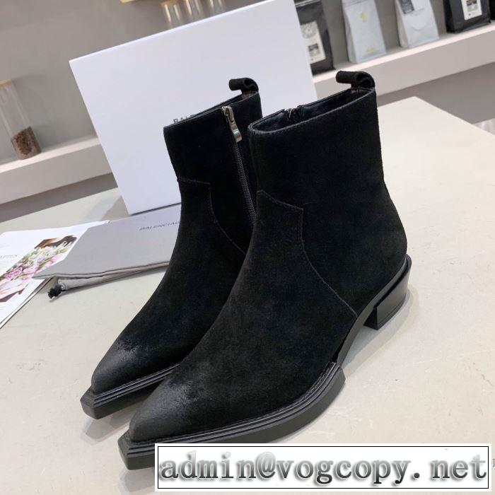 2019秋冬トレンド押さえておきたい 2色可選 レザーブーツ サイズのよさを感じる新作 バレンシアガ BALENCIAGA 人気ブランドの秋冬新色