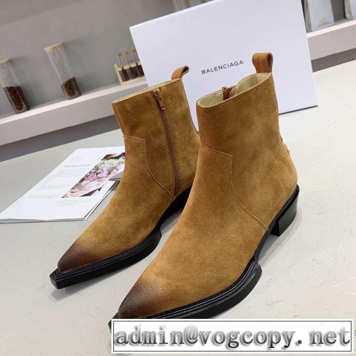 2019秋冬トレンド押さえておきたい 2色可選 レザーブーツ サイズのよさを感じる新作 バレンシアガ BALENCIAGA 人気ブランドの秋冬新色