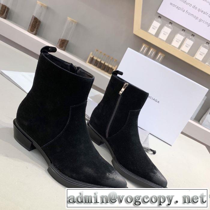 2019秋冬トレンド押さえておきたい 2色可選 レザーブーツ サイズのよさを感じる新作 バレンシアガ BALENCIAGA 人気ブランドの秋冬新色