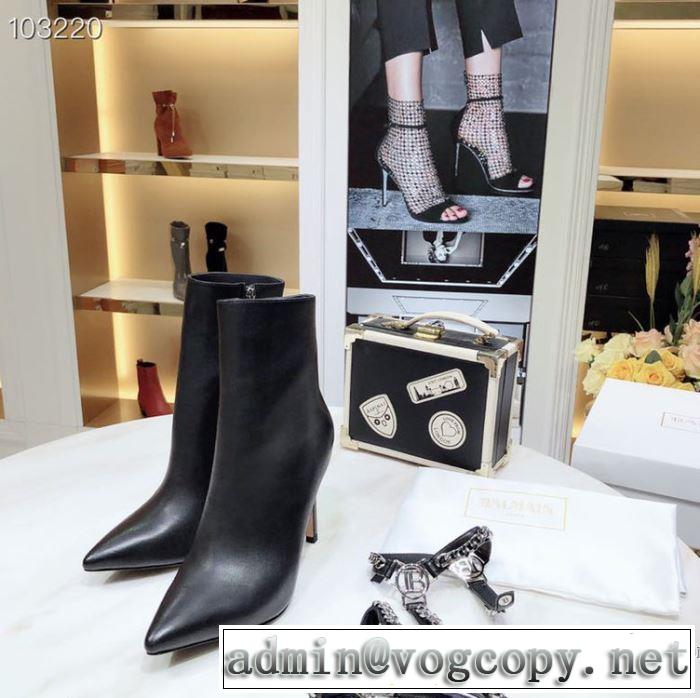 レザーブーツ 3色可選 2019-20秋冬トレンドファッション バルマン秋冬流行りファション  BALMAIN 最新秋冬トレンドをチェック