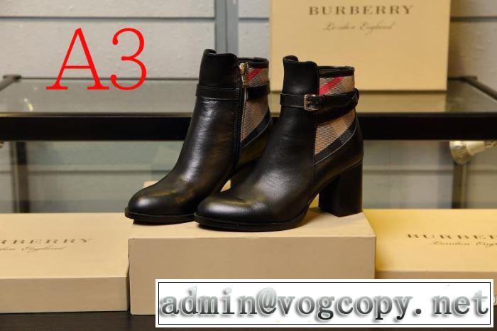 BURBERRY 3色可選 秋ファションのトレンド バーバリー  一番おしゃれ秋冬トレンド レザーブーツ 2019秋に注目したい