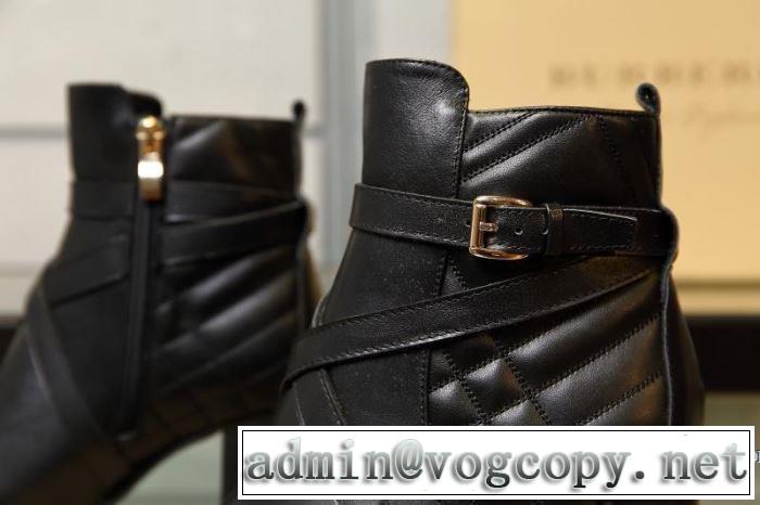 BURBERRY 3色可選 秋ファションのトレンド バーバリー  一番おしゃれ秋冬トレンド レザーブーツ 2019秋に注目したい