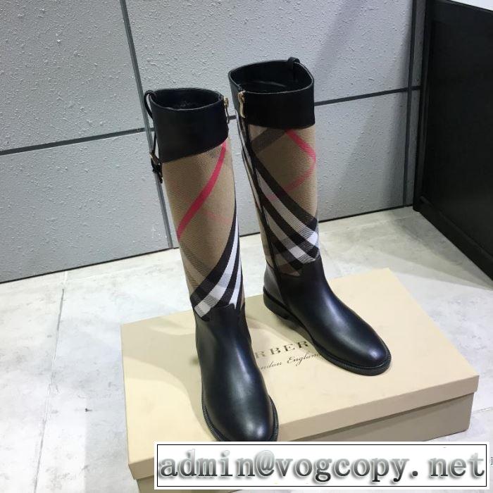 おしゃれさんはいち早く取り バーバリー2色可選 2019秋、イチオシ上品 BURBERRY レザーブーツ 新作アイテムが今年流