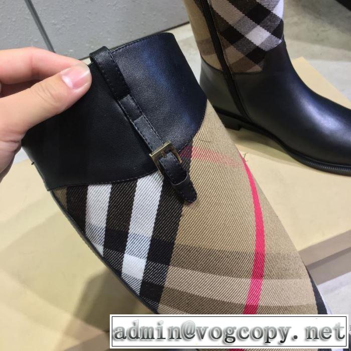 おしゃれさんはいち早く取り バーバリー2色可選 2019秋、イチオシ上品 BURBERRY レザーブーツ 新作アイテムが今年流