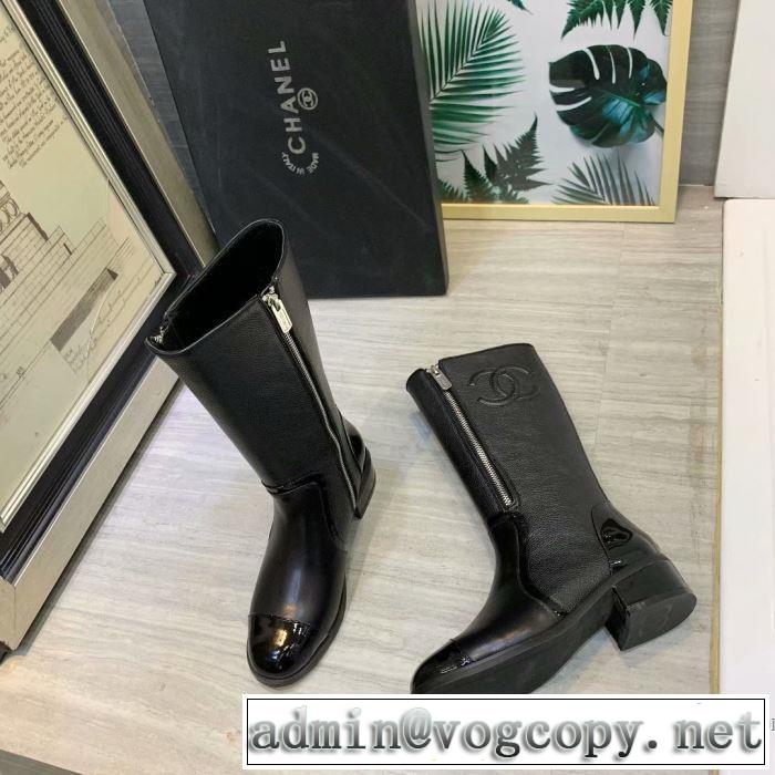 2色可選 使いやすさのトレンド レザーブーツ 機能性が良くブランド新品 CH CH 2019-2020秋冬のファッション