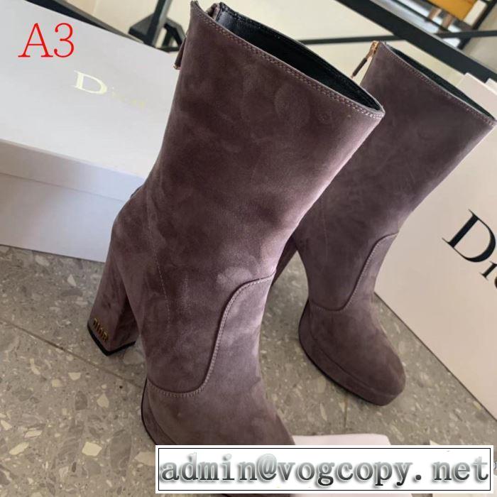 多色可選 秋にこれがはやりそう ディオール 2019秋冬トレンド押さえておきたい DIOR おしゃれに秋を迎えるために  レザーブーツ