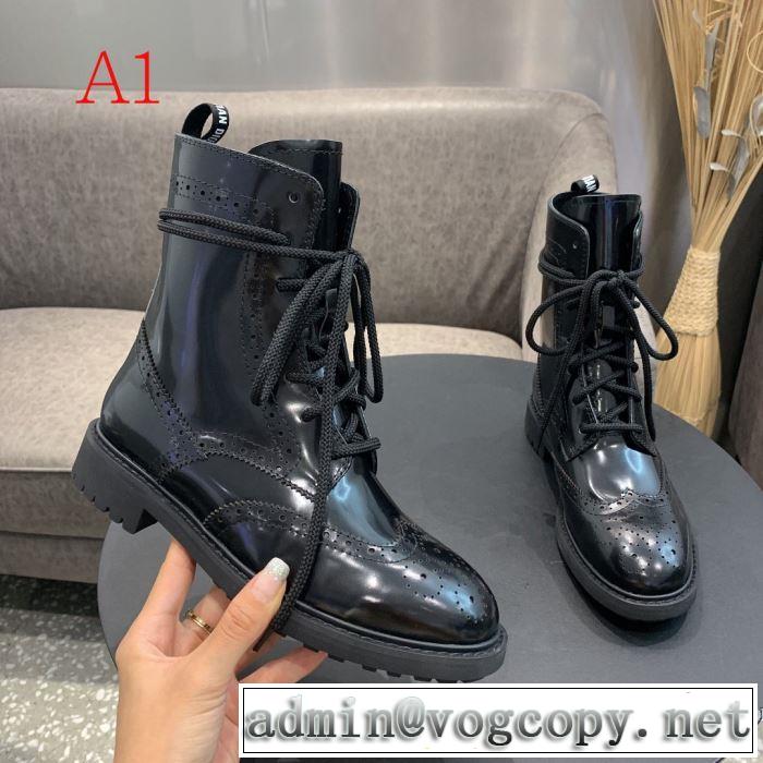 3色可選 レザーブーツ とにかく完璧ブランド新作 ディオール秋服コーデ2019年版  DIOR 大胆なチェックの人気トレンド
