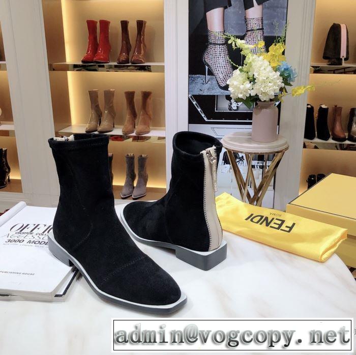 多色可選 最速2019秋冬トレンドブランド レザーブーツ 今年らしい新しい人気色 フェンディ FENDI 現在流行中のおすすめ人気