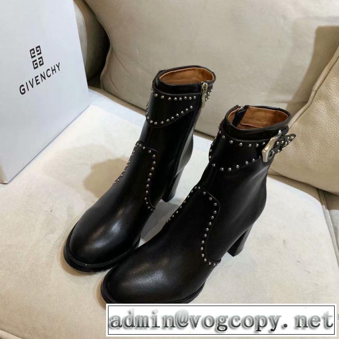 GIVENCHY 今季トレンドをうまく取り 2色可選 ジバンシー お洒落で秋冬注目トレンド  レザーブーツ 【2019秋冬】の注目トレンド