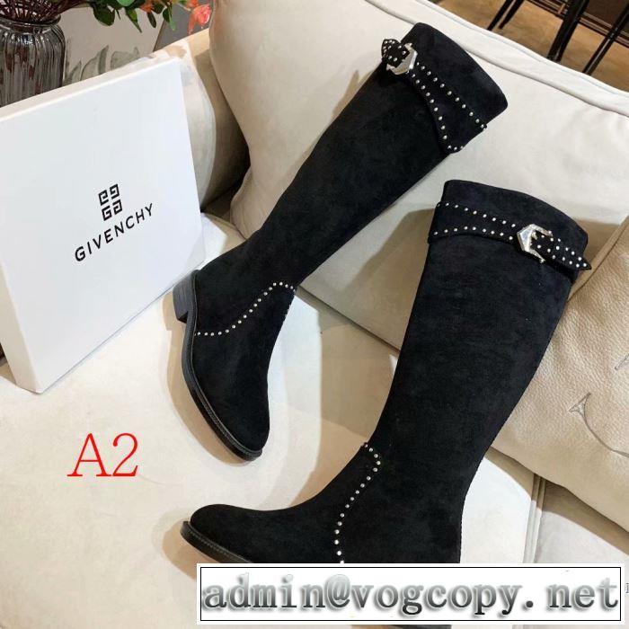 2色可選 2019-20秋冬トレンドファッション ジバンシー GIVENCHY 最新秋冬トレンドをチェック レザーブーツ やっぱり優しい色