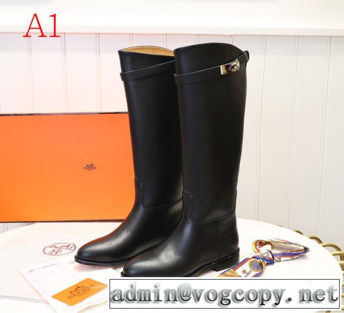 2019秋冬最重要アイテム 多色可選 レザーブーツ ファッション上級者向け エルメス HERMES 素敵続くトレンド