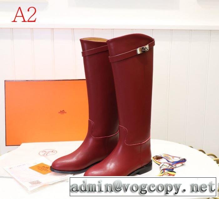 2019秋冬最重要アイテム 多色可選 レザーブーツ ファッション上級者向け エルメス HERMES 素敵続くトレンド