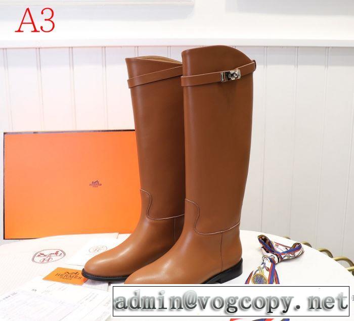 2019秋冬最重要アイテム 多色可選 レザーブーツ ファッション上級者向け エルメス HERMES 素敵続くトレンド