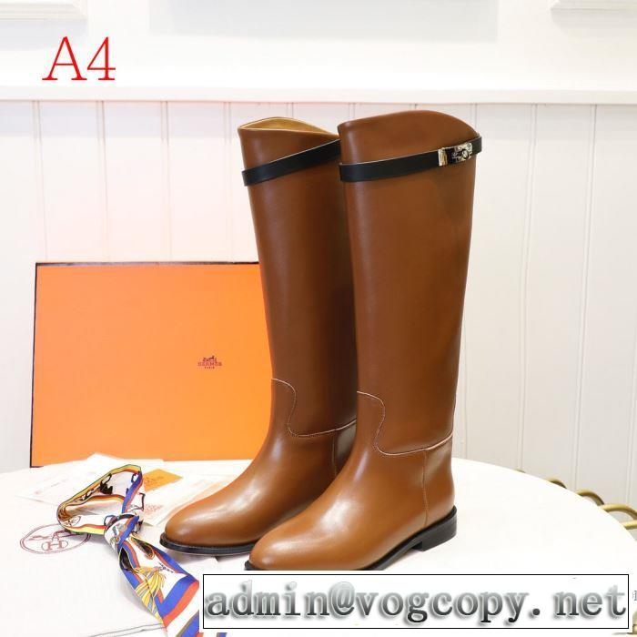 2019秋冬最重要アイテム 多色可選 レザーブーツ ファッション上級者向け エルメス HERMES 素敵続くトレンド