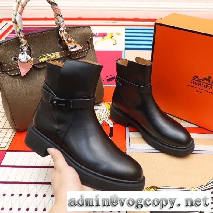 多色可選 ヒットする秋冬コレクション レザーブーツ エルメス秋冬ファッションコーディネート  HERMES 2019トレンドアイテム激安
