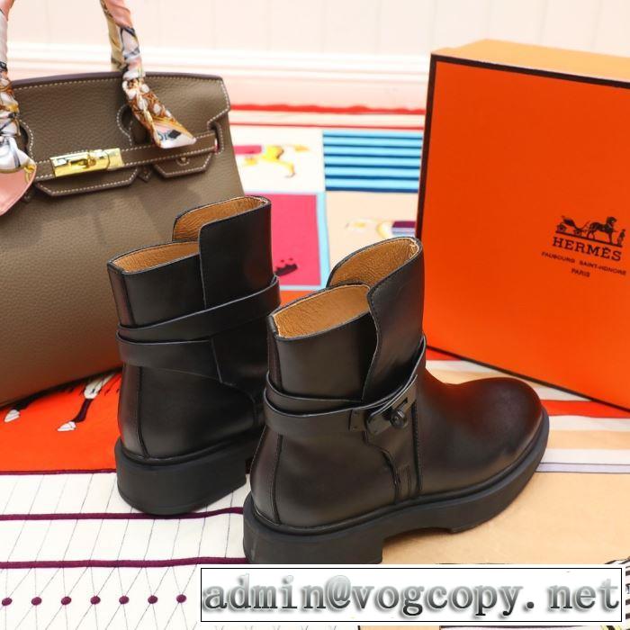 多色可選 ヒットする秋冬コレクション レザーブーツ エルメス秋冬ファッションコーディネート  HERMES 2019トレンドアイテム激安
